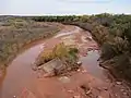 Double Mountain Fork Brazos River at the site of former Rath City, Texas