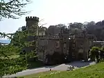 Service buildings attached to south-west of Caerhays Castle