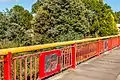 The red bridge in Branxholm commemorates the town's rich Chinese tin-mining history