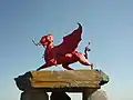 Red Dragon sculpture, Welsh Memorial Park, Ypres.