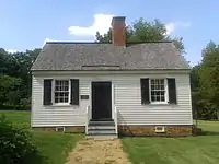 Patrick Henry's restored law office.