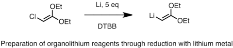 Reduction with Li metal