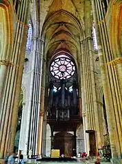 The north transept, with the cathedral organ