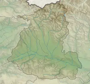 Map showing the location of Tsona Cave