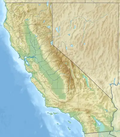 Location of Cathedral Lakes in California, USA.