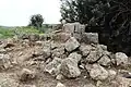 Ruins of stone structure at ancient Kfar Hananya