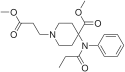 Chemical structure of Remifentanil.