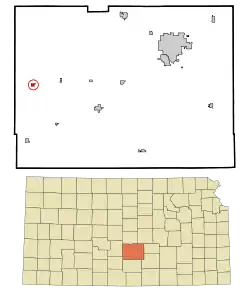 Location within Reno County and Kansas