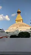 Renovation of Boudhanath Stupa by local initiation, after the devastating earthquake in Nepal in April 2015.