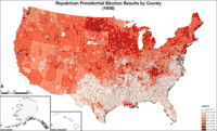 Map of Republican presidential election results by county