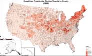 Republican presidential election results by county