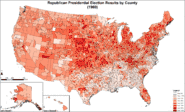 Republican presidential election results by county