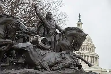 Cavalry Charge with restored bronze