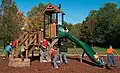 Natural play tree house.