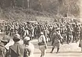 19th Infantry Battalion of the Military Police of Minas Gerais moving forward to the battle against the Paulistas.