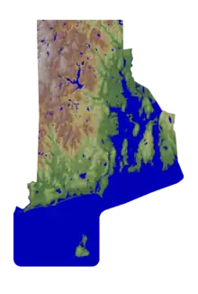 Image 10Topographic map of Rhode Island (from Rhode Island)