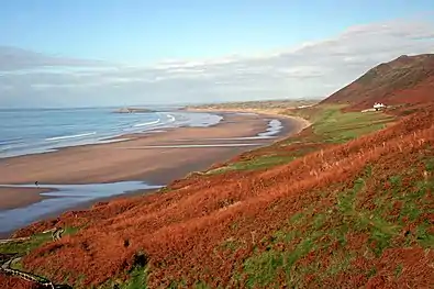 Rhossili beach in Autumn, 2010