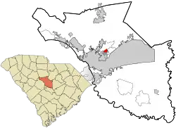 Location in Richland County and the state of South Carolina.