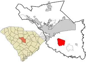 Location in Richland County and the state of South Carolina.