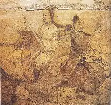 Riders on Horseback; Tomb of Lou Rui, Northern Qi dynasty.