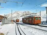 The station platforms