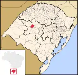 Location in Rio Grande do Sul  state