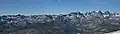 Ritter Range seen from Mammoth Mountain. Iron Mountain to left.