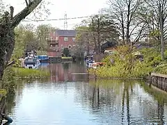 The old mill race through the hamlet (not Zouch Cut) which once fed Zouch Mill