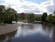 River Wharfe, Ilkley from footbridge53°55′56.94″N 1°48′56.43″W﻿ / ﻿53.9324833°N 1.8156750°W﻿ / 53.9324833; -1.8156750