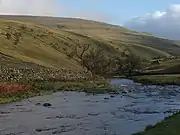 River Wharfe, Langstrothdale, east from the Dales Way Long Distance Walk54°12′59.34″N 2°11′13.38″W﻿ / ﻿54.2164833°N 2.1870500°W﻿ / 54.2164833; -2.1870500