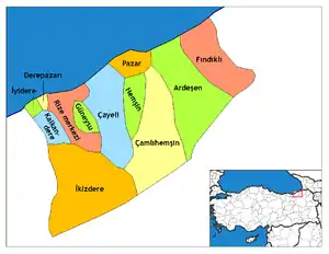 Districts of Rize