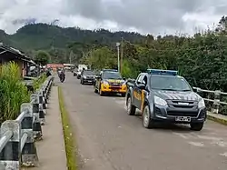 A road in Oksibil, Pegunungan Bintang Regency