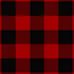 Most basic check – MacGregor red-and-black (Rob Roy), as simple as it gets: equal proportions of two colours.