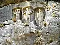 Rock cut tombs.