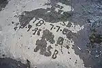 Rock-cut graffiti at Bargo River Crossing Place