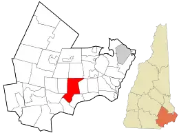 Location in Rockingham County and the state of New Hampshire.