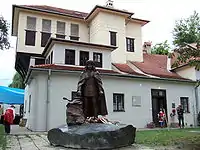 Memorial housewith a bronze sculpture of Francis II Rákóczi