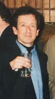 Roger Dobson at the launch party for “Fear & Loathing in Fitzrovia”, Paul Willetts's biography of Julian Maclaren-Ross (London, February, 2003).