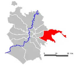 Location of Municipio VI of Rome