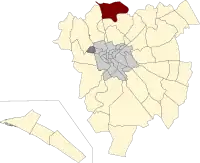 Position of the quartiere within the city of Rome