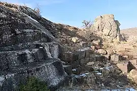 Roman temple and fortress, including rocky outcrop, at Mariegordus