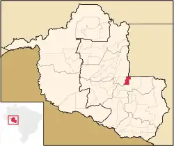 Location in Rondônia  state