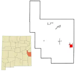 Location of Causey, New Mexico