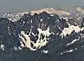 Southwest aspect seen from Mt. Defiance.(Mt. Hinman in the distance)