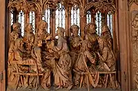 Detail of the Last Supper from Tilman Riemenschneider's Altar of the Holy Blood, 1501-05, Rothenburg ob der Tauber, Germany