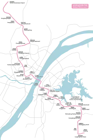 Wuhan Metro Line 2 is the first underground rail line crossing the Yangtze River.