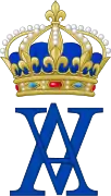 Royal monogram as Queen of France