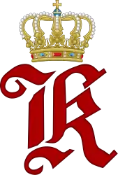 Royal Monogram of King Charles I of Württemberg, Variant