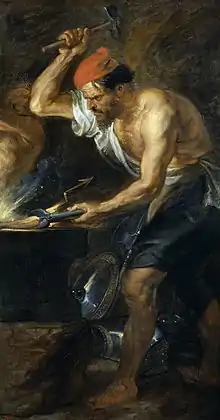 Vulcan forging the thunderbolts of Jupiter(by Pieter Paul Rubens)