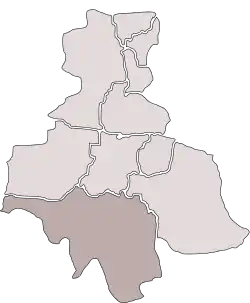 Location of Halemba within Ruda Śląska